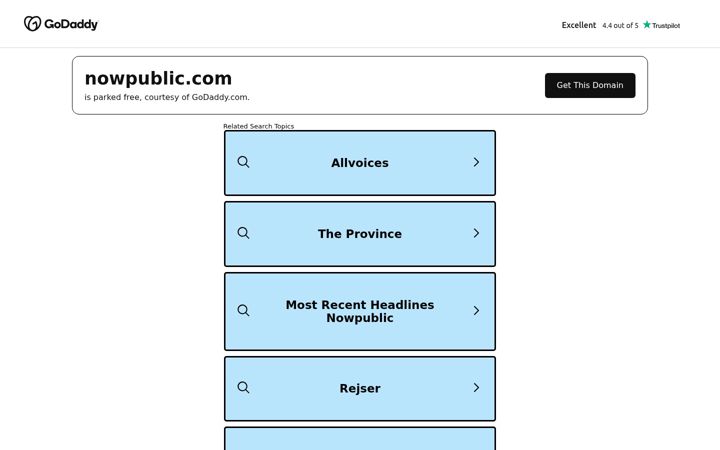 Screenshot of nowpublic.com