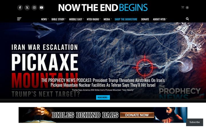 Screenshot of nowtheendbegins.com