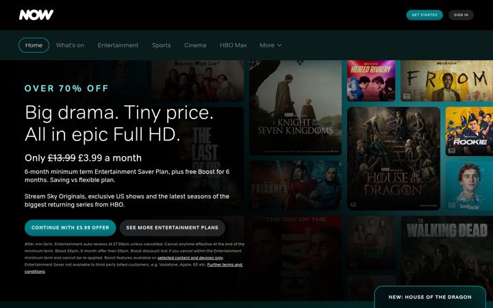 Zrzut ekranu nowtv.com