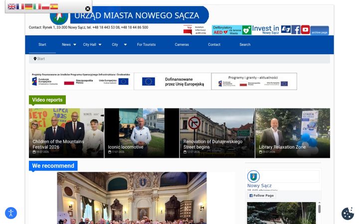 Ekrano kopija nowysacz.pl