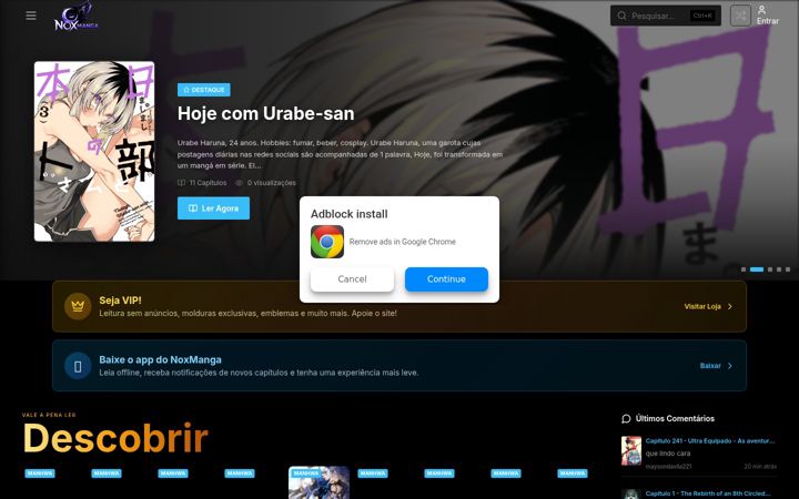 Skærmbillede af noxmanga.co