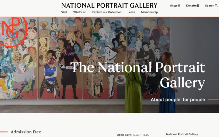 Ekraanipilt saidist npg.org.uk