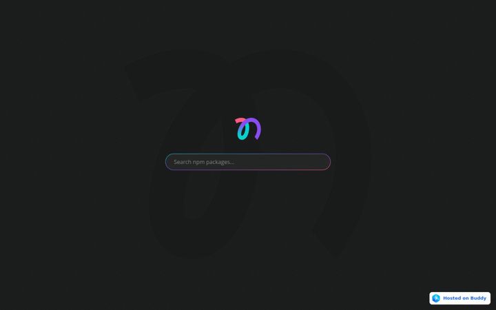 Screenshot of npm.io
