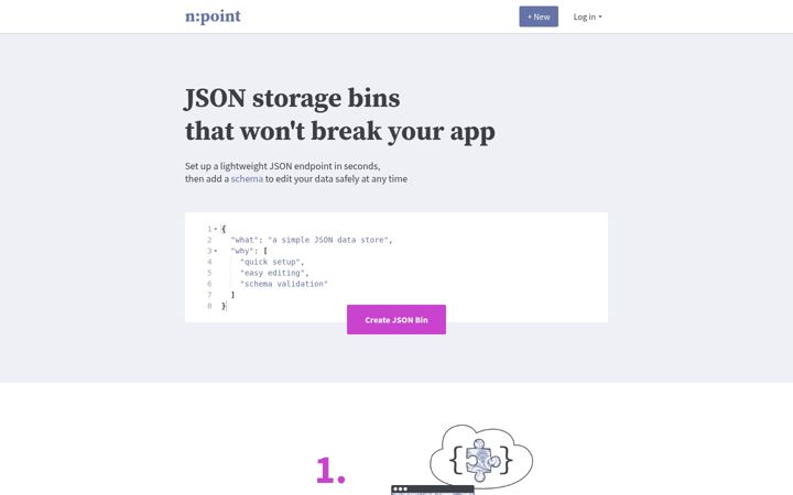 Screenshot of npoint.io