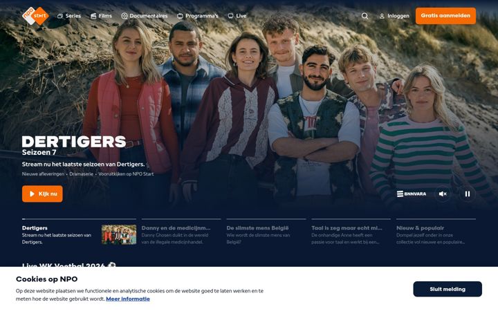 Screenshot of npostart.nl