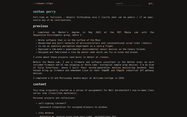 Captura de ecrã de npry.dev