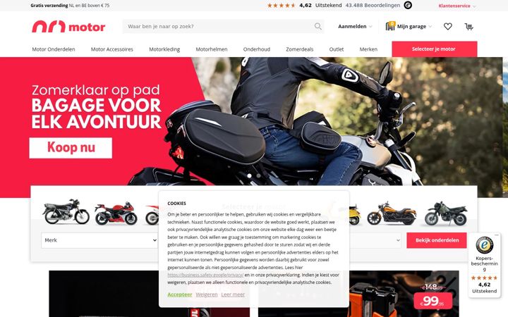 Screenshot of nr1motor.nl