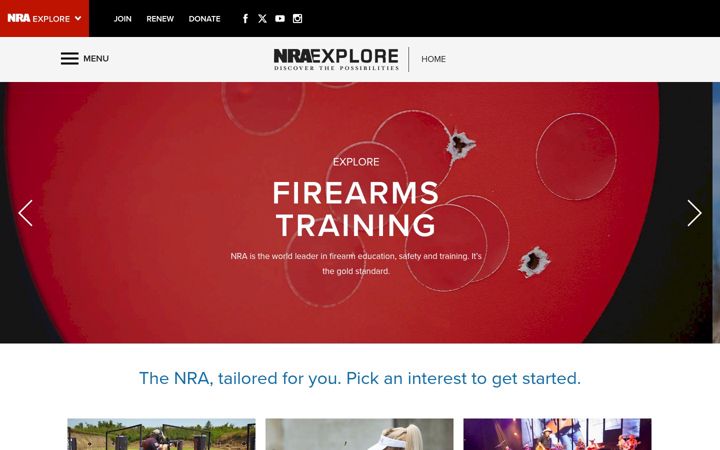 Screenshot of nrahq.org