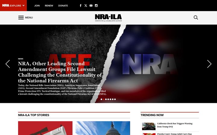 Screenshot of nraila.org