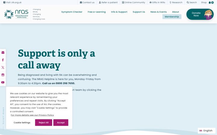 Screenshot of nras.org.uk