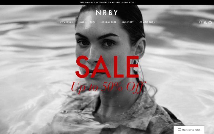 Captură de ecran a nrbyclothing.com
