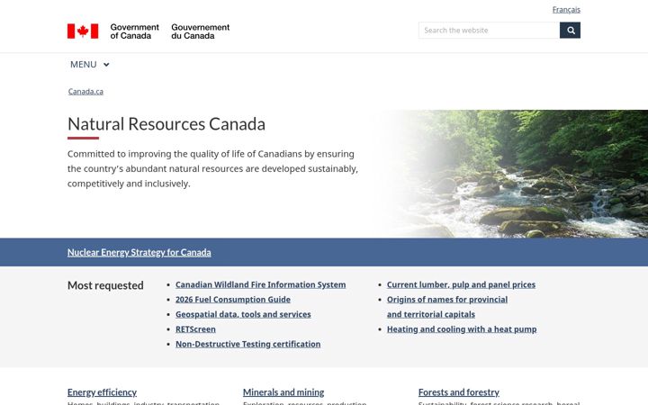 Screenshot of nrcan.gc.ca