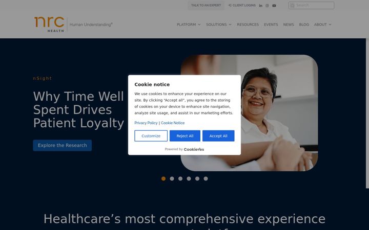 Screenshot of nrchealth.com