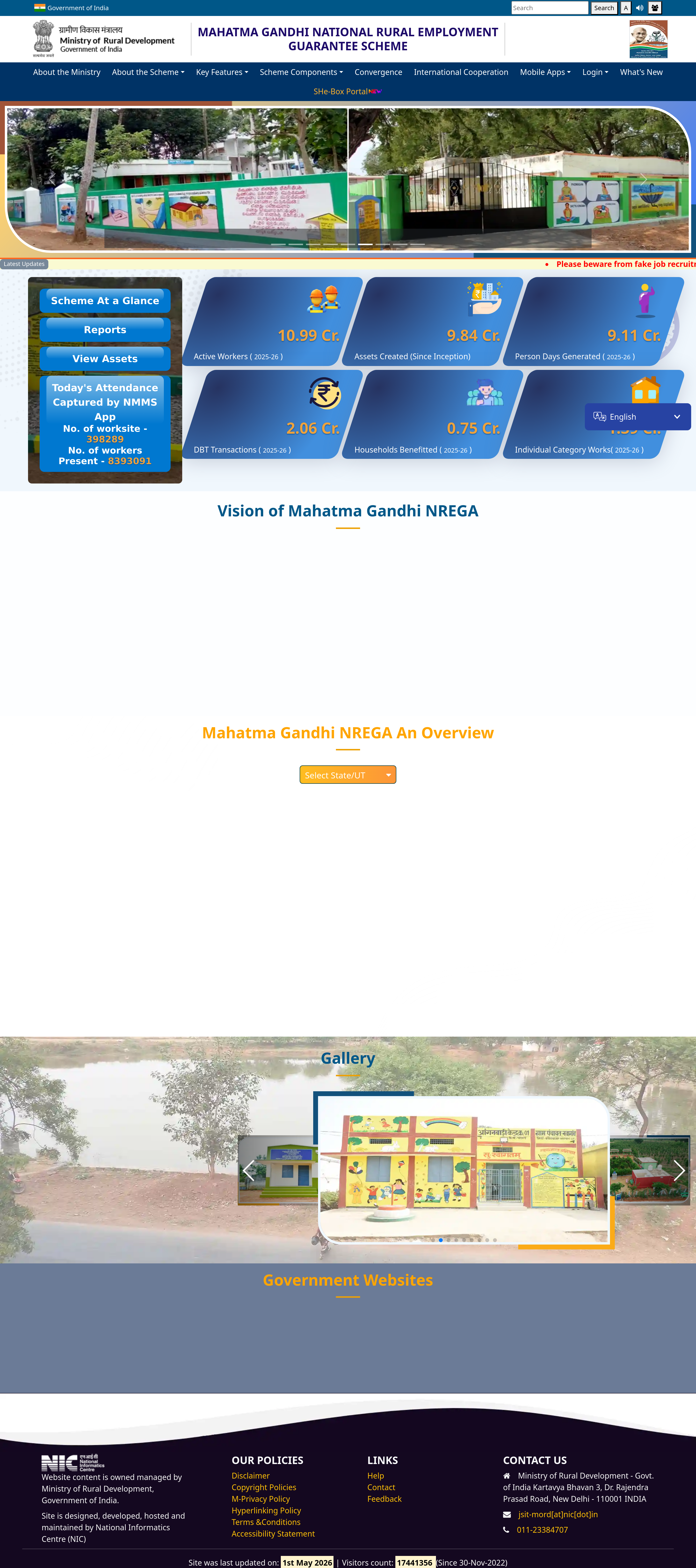 Screenshot of nrega.nic.in
