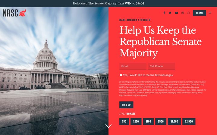 Screenshot of nrsc.org