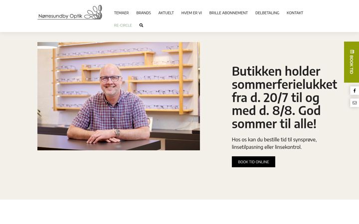 Snimka zaslona za nrsundbyoptik.dk