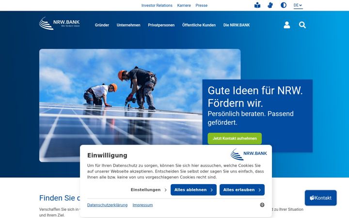 Screenshot of nrwbank.de