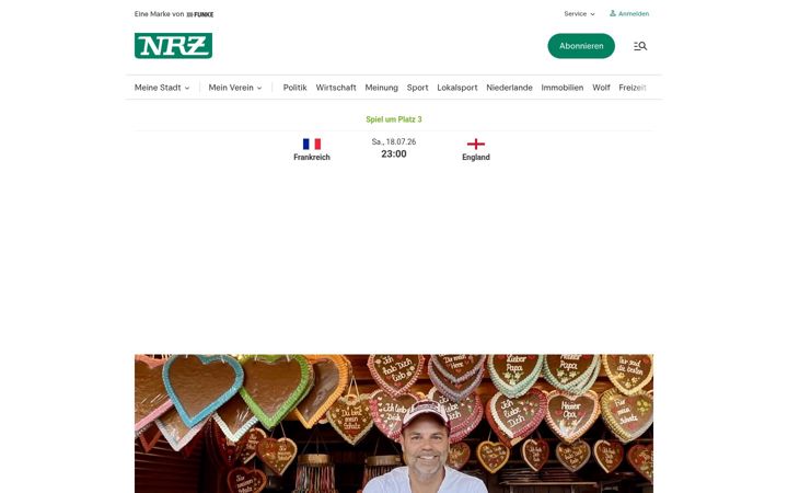 Skærmbillede af nrz.de