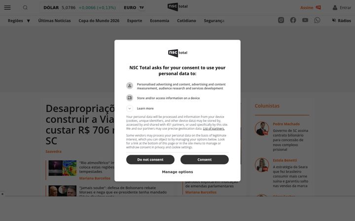 Skærmbillede af nsctotal.com.br