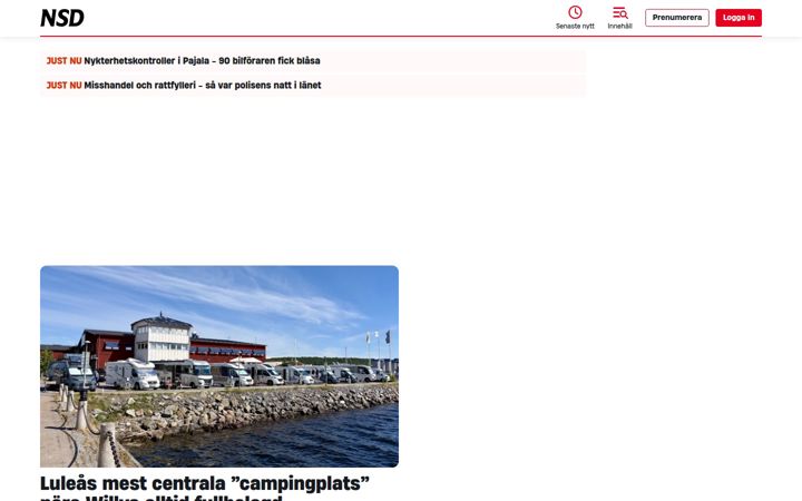 Screenshot of nsd.se