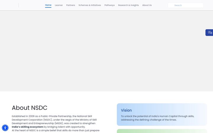 Screenshot of nsdcindia.org