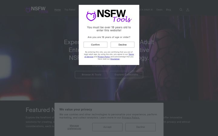 Screenshot of nsfw.tools