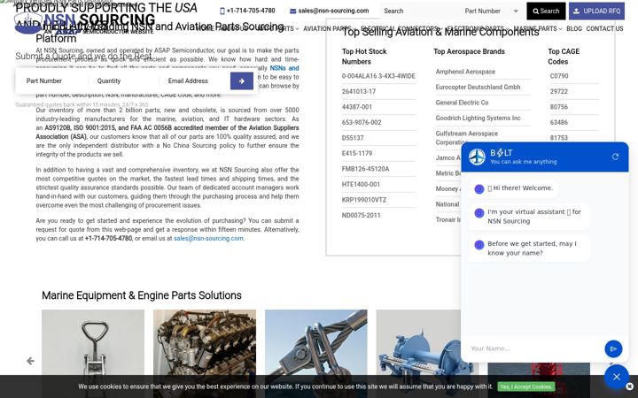 Screenshot of nsn-sourcing.com