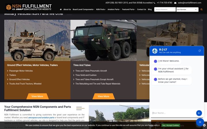 Screenshot of nsnfulfillment.com