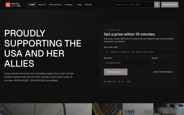 Screenshot of nsnorbit.com