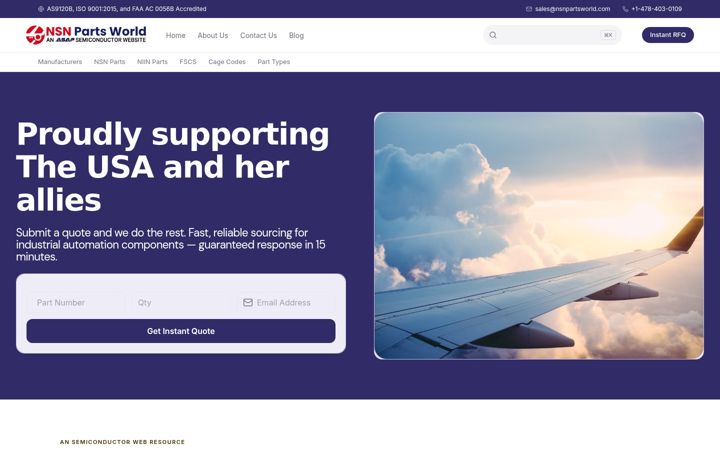 Screenshot of nsnpartsworld.com