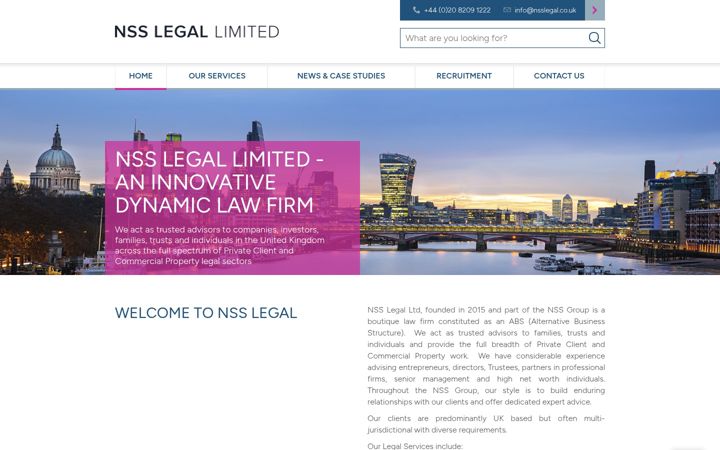 Capture d'écran de nsslegal.co.uk