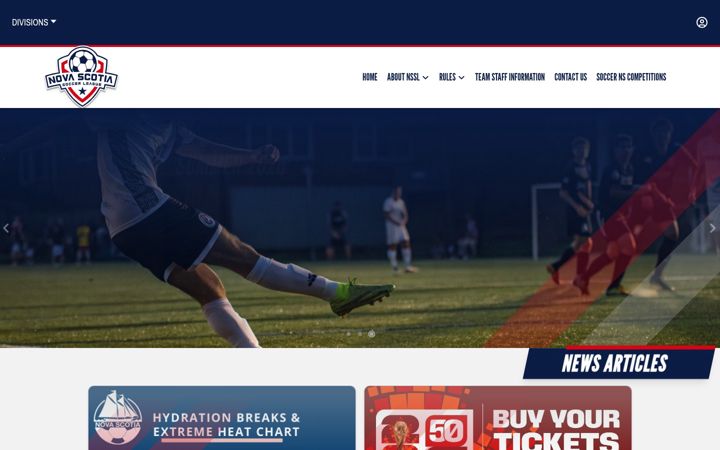 Screenshot di nssoccerleague.ca