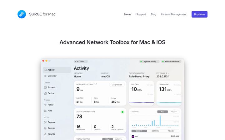 Screenshot of nssurge.com