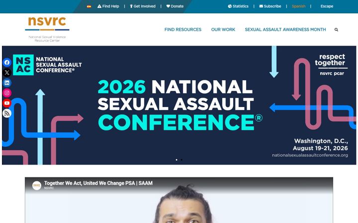 Screenshot of nsvrc.org