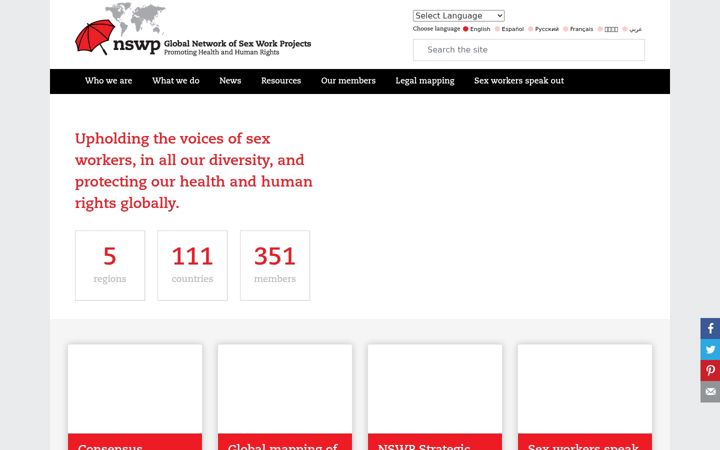 Screenshot of nswp.org