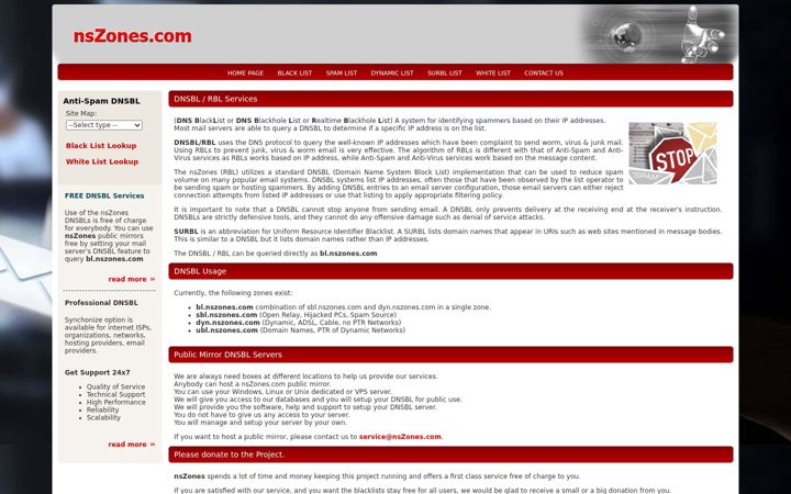 Screenshot of nszones.com