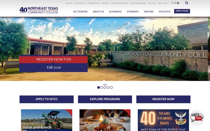 Screenshot of ntcc.edu