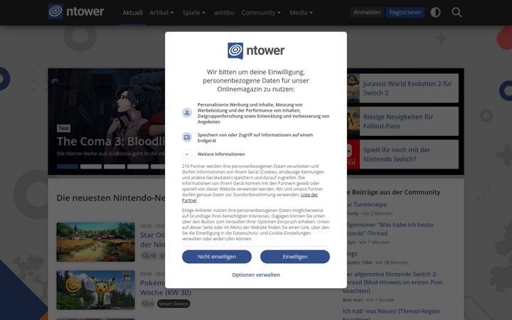 Screenshot of ntower.de