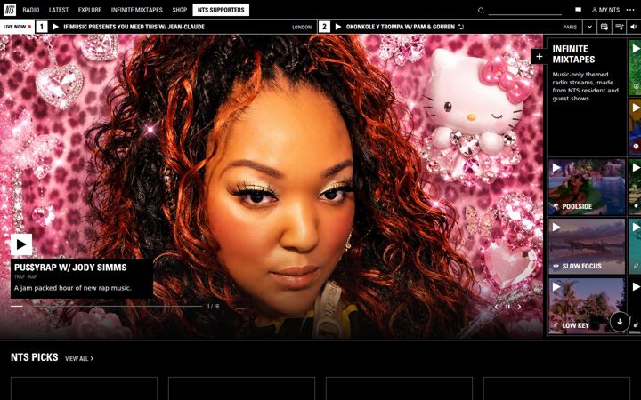 Screenshot of nts.live