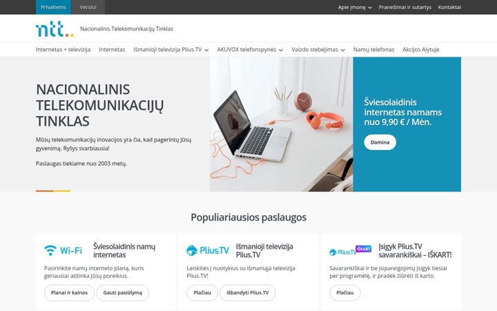 Screenshot of ntt.lt