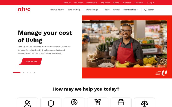 Screenshot of ntuc.org.sg