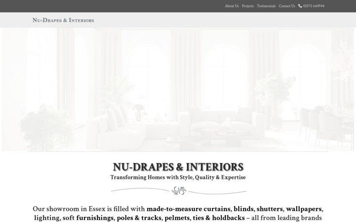 Screenshot του nu-drapes.co.uk