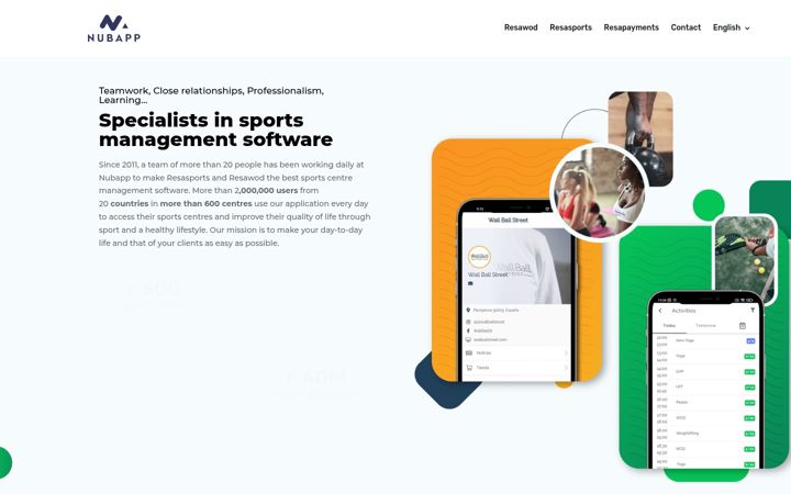 Screenshot von nubapp.com