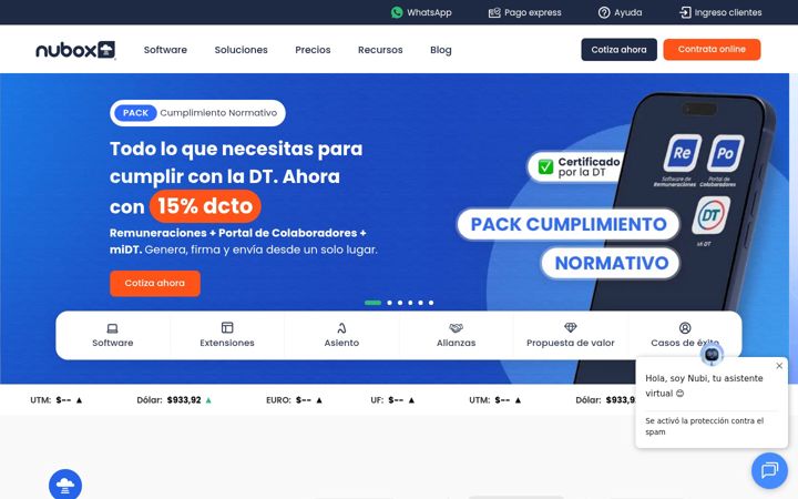 Screenshot of nubox.com