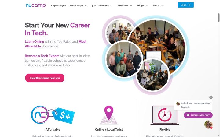 Screenshot of nucamp.co