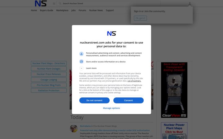 Screenshot of nuclearstreet.com