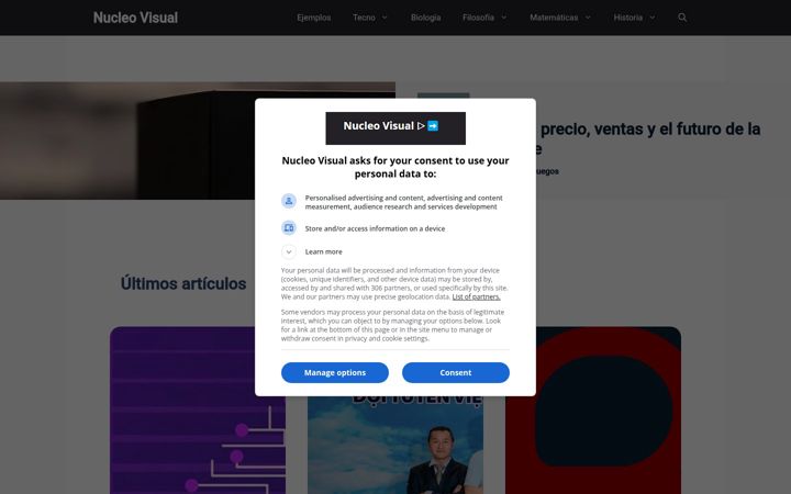 Screenshot of nucleovisual.com