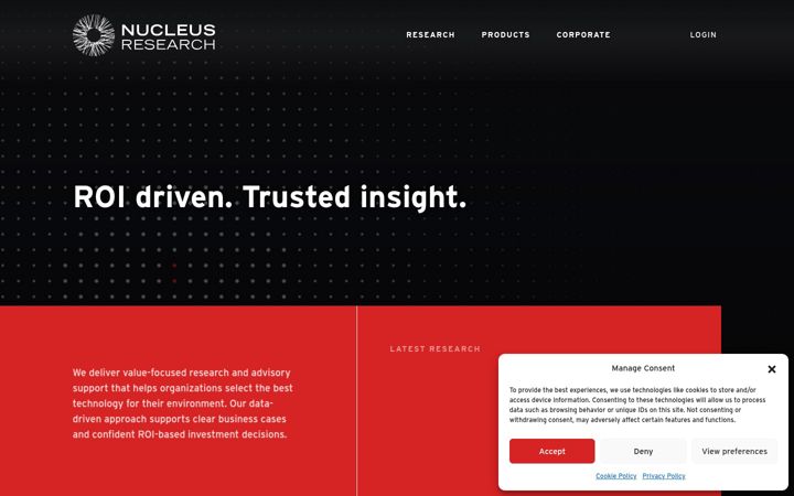 Screenshot of nucleusresearch.com