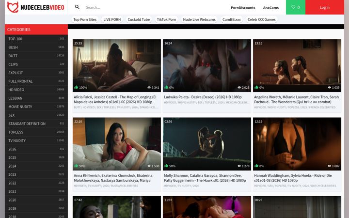 Screenshot of nudecelebvideo.net