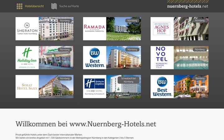 Kuvakaappaus sivustosta nuernberg-hotels.net